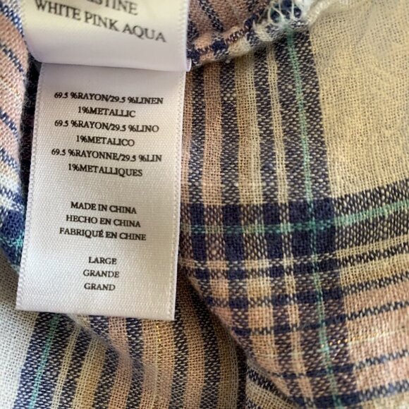 Rails Plaid Button Down Shirt Large Blue Cotton Soft Short Sleeve Top - Picture 7 of 7